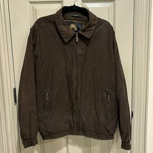 Weatherproof brown microfiber bomber jacket GUC (XL)